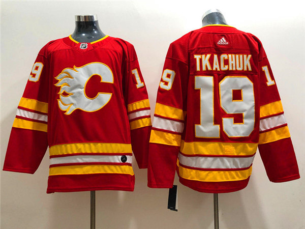 Men's Calgary Flames #19 Matthew Tkachuk adidas Red Alternate Jersey