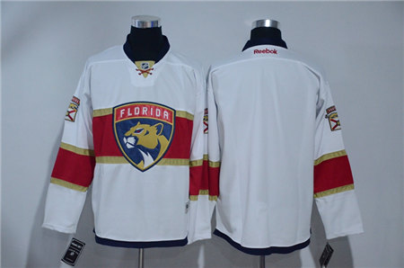 Men's Florida Panthers Blank Adidas White Away Team Jersey