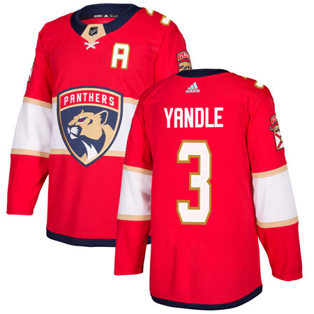Men's Florida Panthers #3 Keith Yandle adidas Red Home Jersey