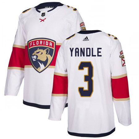 Men's Florida Panthers #3 Keith Yandle Adidas White Away Jersey