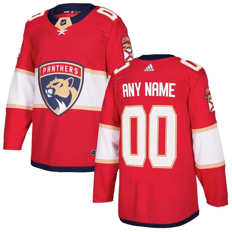 Men's Florida Panthers adidas Red Authentic Custom Jersey