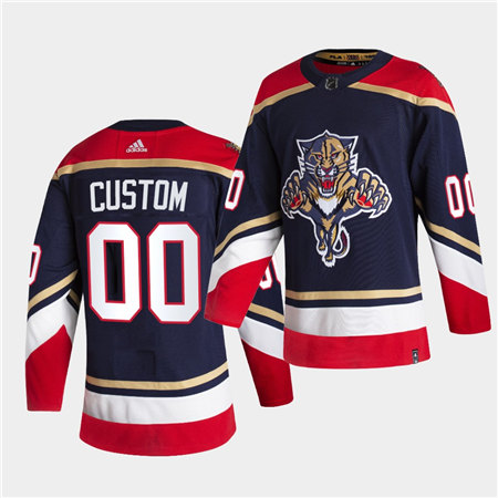 Men's Youth Florida Panthers Custom Fanatics Navy 3RD Hockey  Jersey