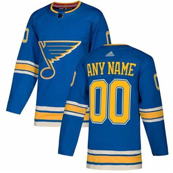 Men's St. Louis Blues adidas Blue Alternate Custom Jersey