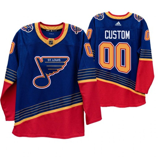 Men's St. Louis Blues adidas adidas Blue Retro 1990's Custom Jersey