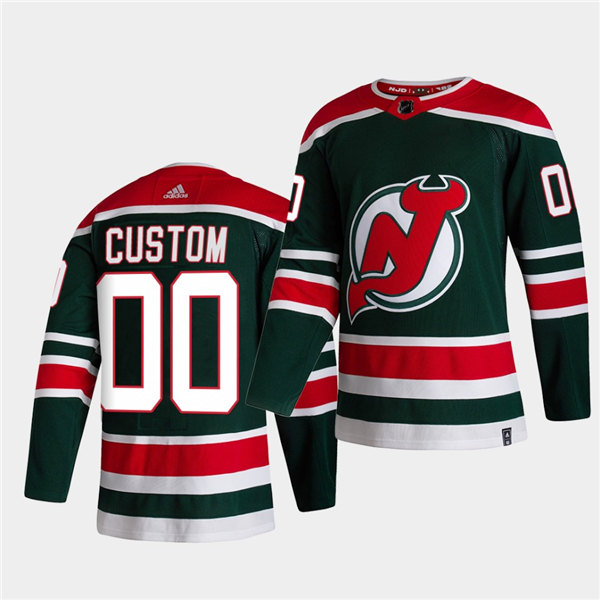 New Jersey Devils Custom adidas Green 2021 Reverse Retro Special Edition Authentic Jersey