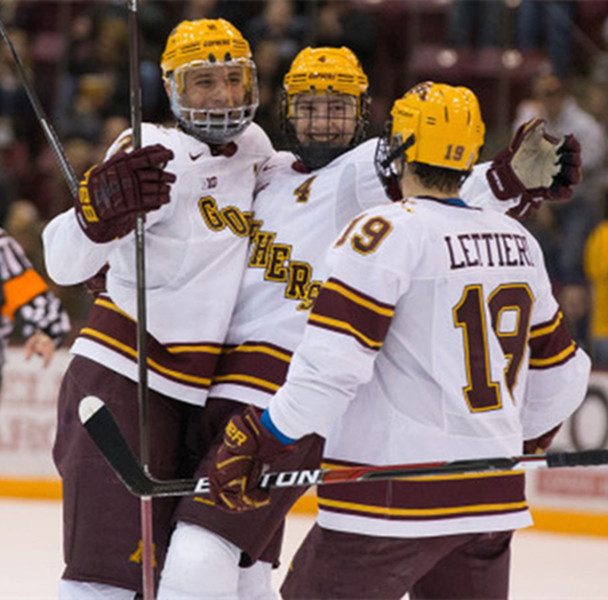 Men's Minnesota Golden Gophers Custom White Gophers Nike NCAA College Hockey Jersey