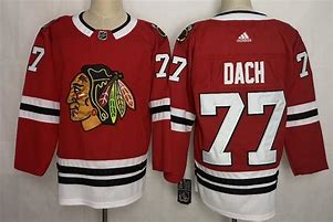 Men's Chicago Blackhawks #77 Kirby Dach Adidas Home Red Jersey