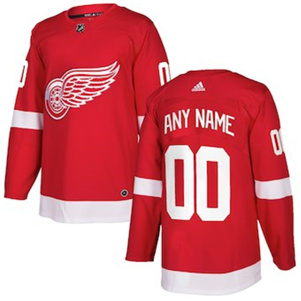 Men's Detroit Red Wings adidas Red  Custom Jersey