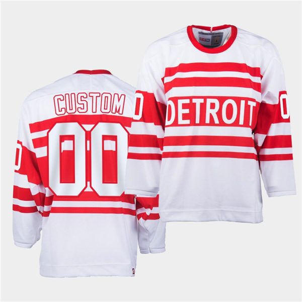 Men's Detroit Red Wings CCM Throwback Custom Jersey