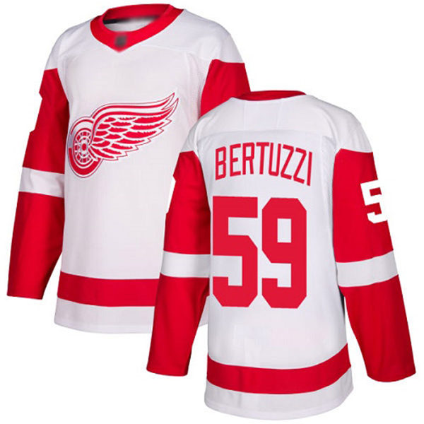 Men's Detroit Red Wings #59 Tyler Bertuzzi Adidas White Away Jersey