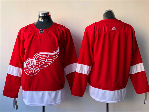 Men's Detroit Red Wings Blank Adidas Home Red Jersey 