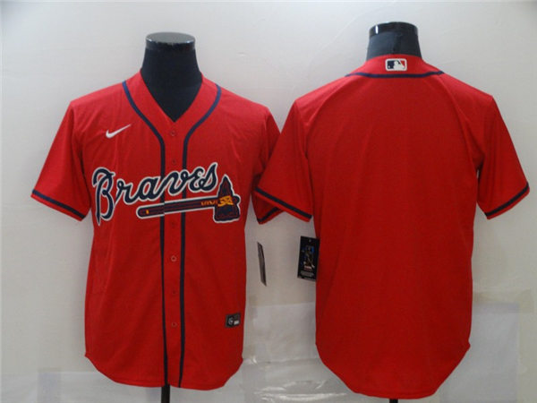 Men's Atlanta Braves Blank Nike Red Alternate Cool Base Team Jersey 