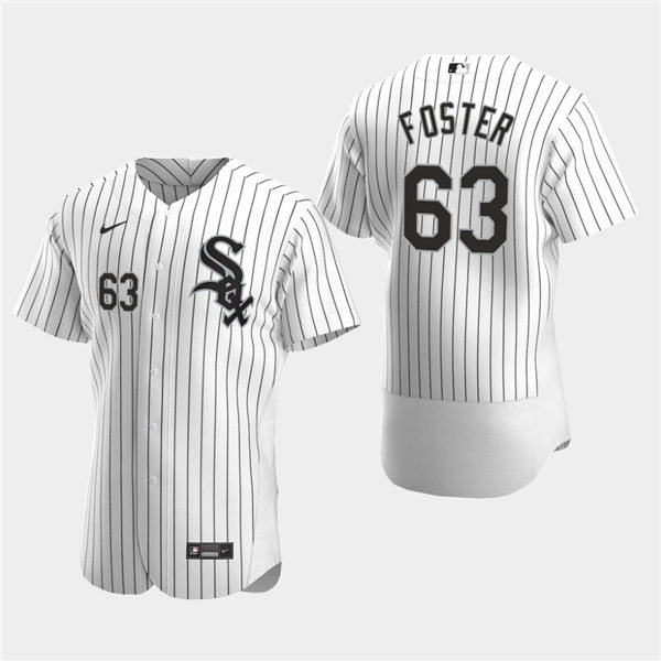 Men's Chicago White Sox #63 Matt Foster Nike White Home MLB Flex Base Jersey