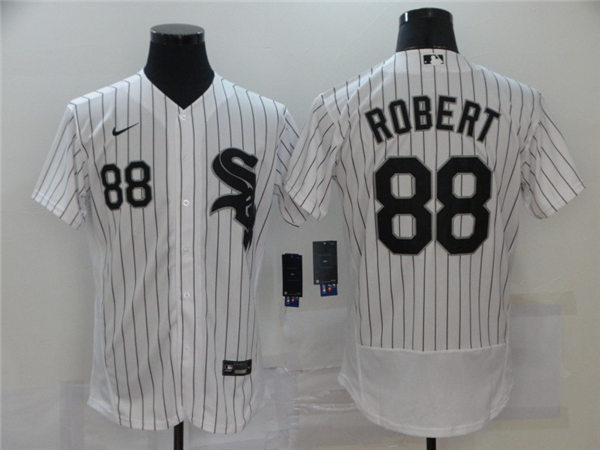 Men's Chicago White Sox #88 Luis Robert Nike White Home MLB Flex Base Jersey