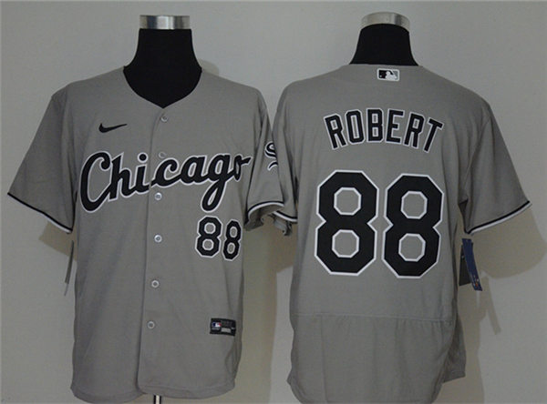 Men's Chicago White Sox #88 Luis Robert Grey Nike MLB Flex Base Jersey
