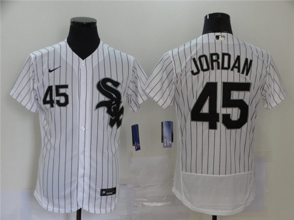 Men's Chicago White Sox Retired Player #45 Michael Jordan Nike White Home MLB Flex Base Jersey