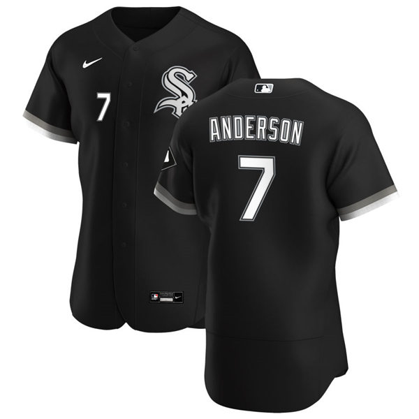 Mens Chicago White Sox #7 Tim Anderson Nike Black Alternate MLB Flex Base Jersey