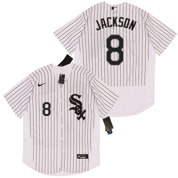 Men's Chicago White Sox Retired Player #8 Bo Jackson Nike White Home MLB Flex Base Jersey