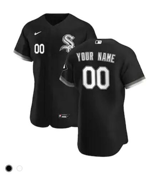 Men's Chicago White Sox Nike Black Alternate Flex Base Custom Jersey