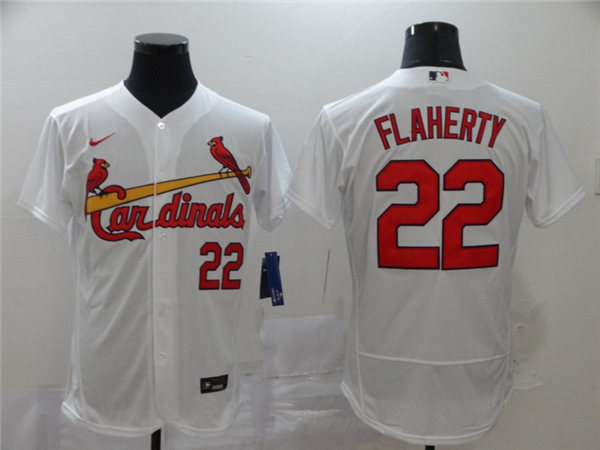 Men's St. Louis Cardinals #22 Jack Flaherty Nike White Home Flex Base Player Jersey