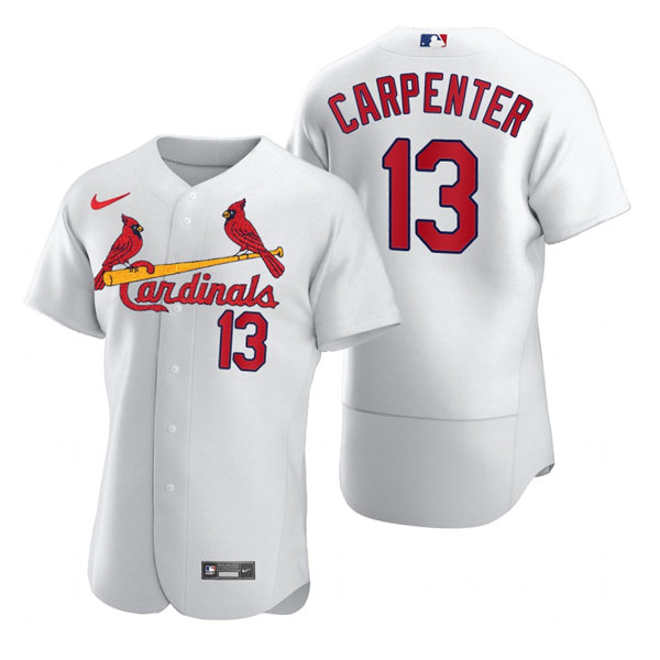 Men's St. Louis Cardinals #13 Matt Carpenter Nike White Home Flex Base Player Jersey