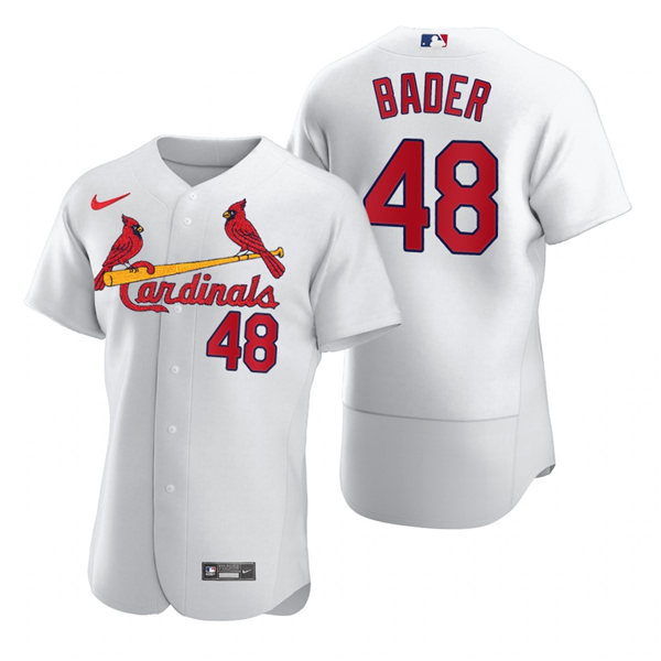 Men's St. Louis Cardinals #48 Harrison Bader Nike White Home Flex Base Player Jersey