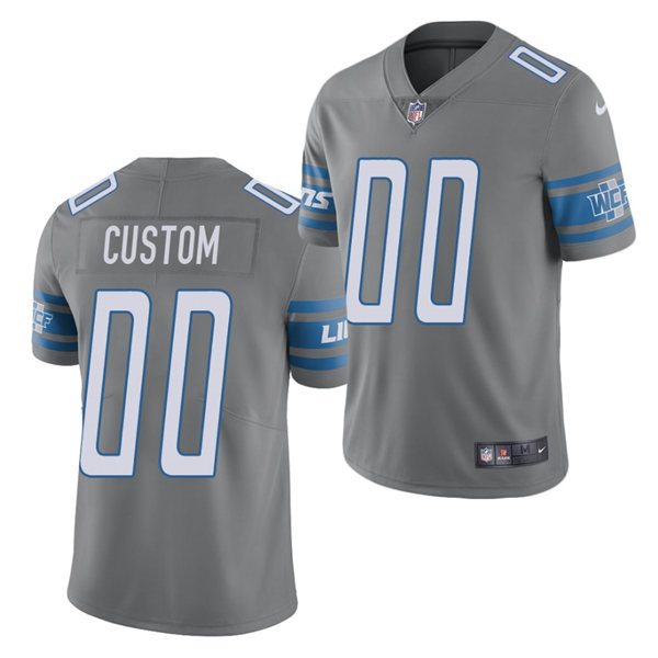 Youth Detroit Lions Custom Steel Nike NFL Color Rush Kids Limited Jersey