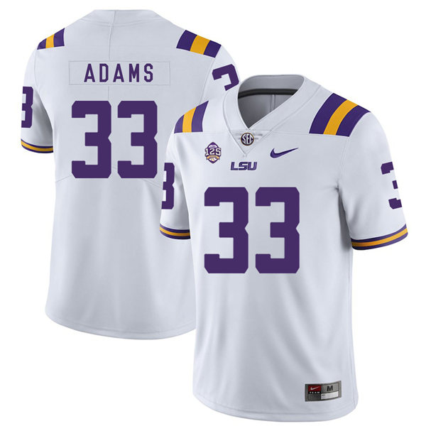 Men's LSU Tigers #33 Jamal Adams White Stitched Nike NCAA Football Jersey