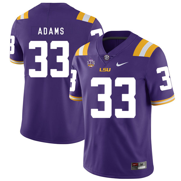 Men's LSU Tigers #33 Jamal Adams Purple Stitched Nike NCAA Football Jersey