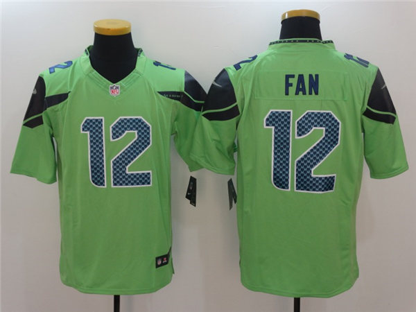 Men's Seattle Seahawks 12th Fan  Nike Neon Green Color Rush Limited Jersey