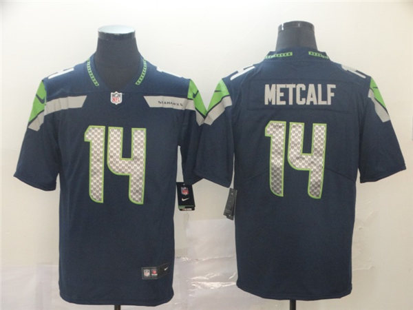 Men's Seattle Seahawks #14 DK Metcalf Nike Navy Team Color Vapor Limited Jersey