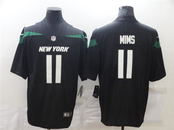 Men's New York Jets #11 Denzel Mims Alternate Black Nike NFL Vapor Limited Jersey