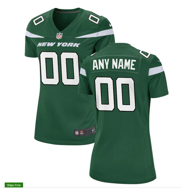 Women's Nike Gotham Green New York Jets Custom Green Nike NFL Vapor Limited Jersey