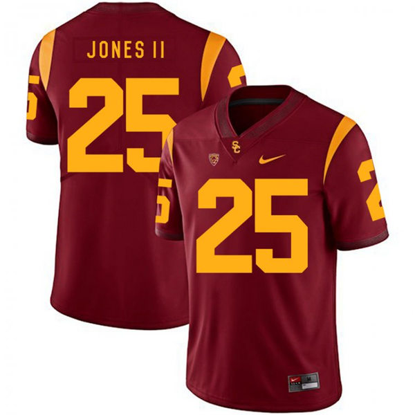 Men's USC Trojans #25 Ronald Jones II Red With Name Nike NCAA College Vapor Untouchable Football Jersey