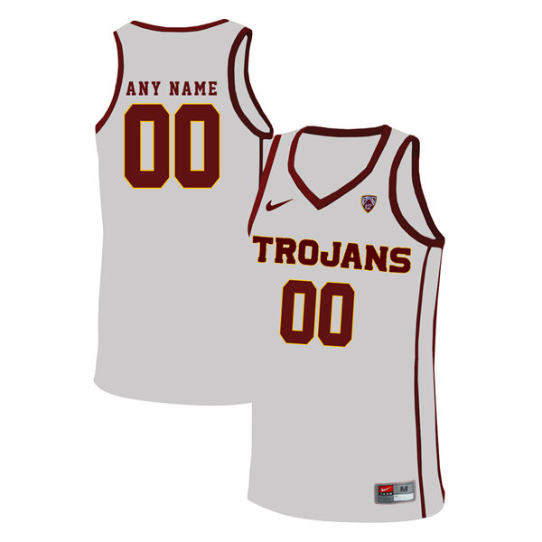 Youth USC Trojans Custom Nick Young Demar DeRozan Brian Scalabrine Cheryl Miller Tahj Eaddy Isaiah Mobley White Nike Basketball Jersey