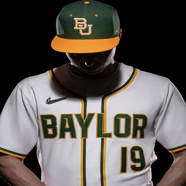 Mens Baylor Bears Custom Nike White NCAA College Baseball Jersey