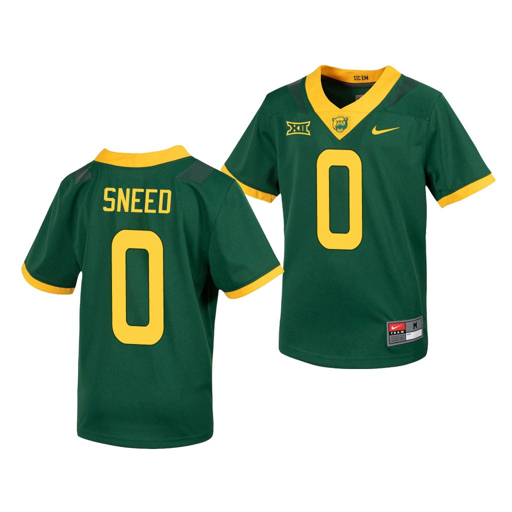 Men's Baylor Bears #0 r.j. sneed Nike Green Untouchable College Football Jersey