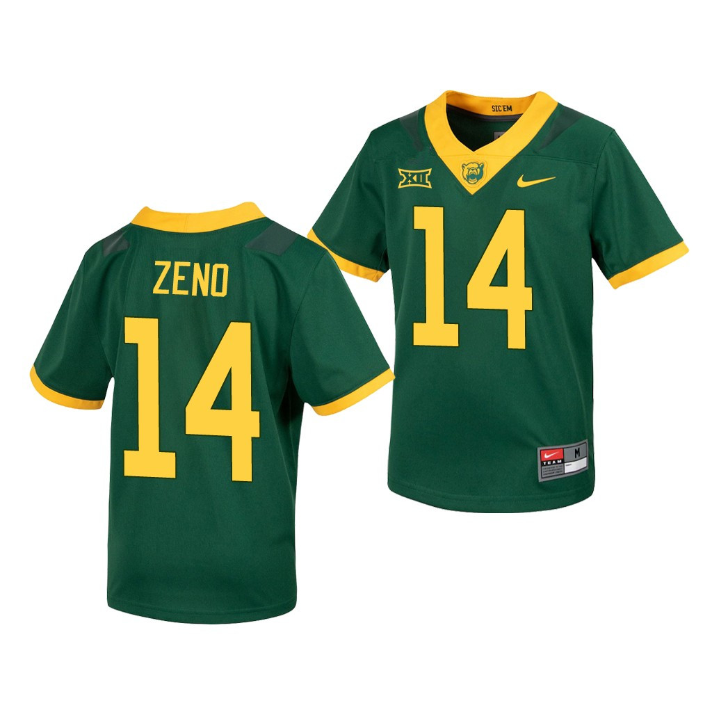 Men's Baylor Bears #14 Jacob Zeno Nike Green Untouchable College Football Jersey