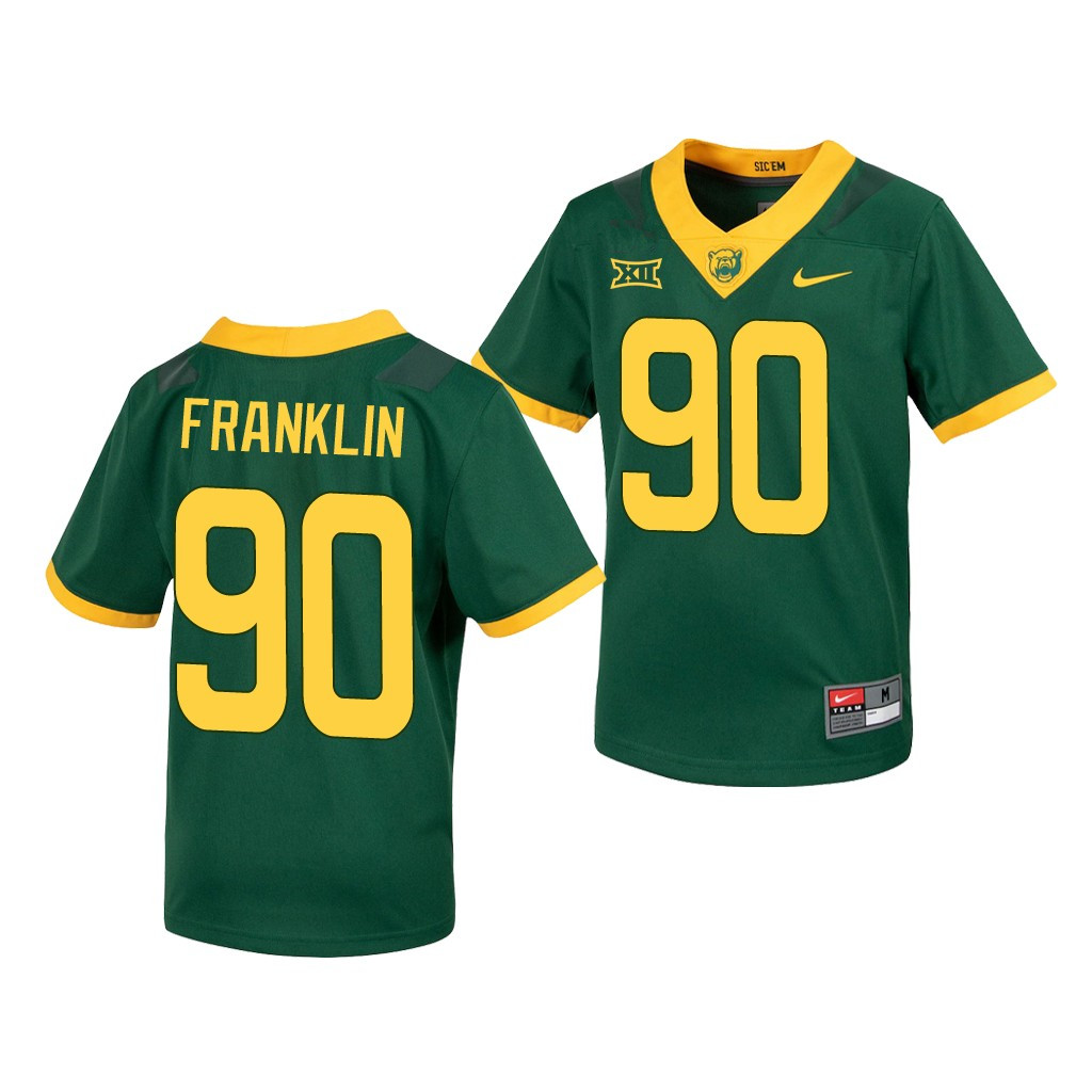 Men's Baylor Bears #90 TJ Franklin Nike Green Untouchable College Football Jersey