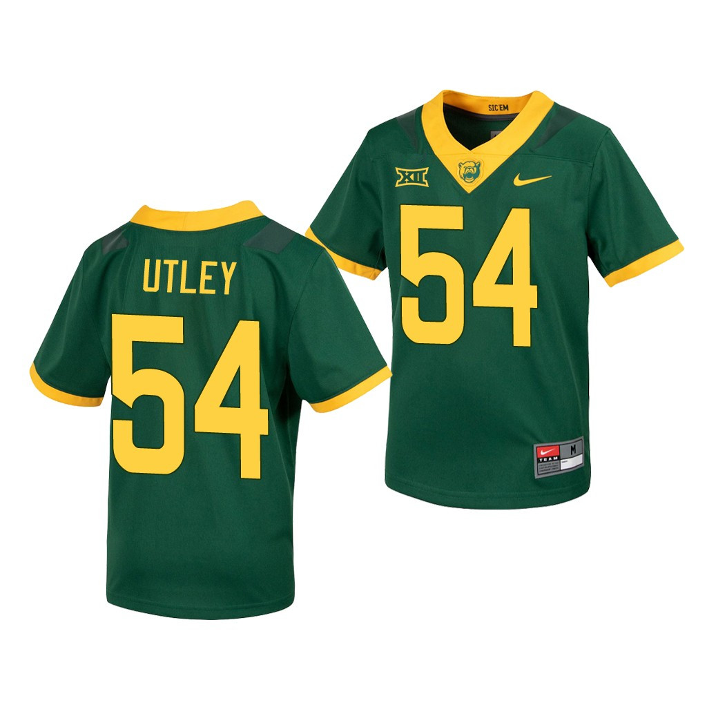 Men's Baylor Bears #54 Brayden Utley Nike Green Untouchable College Football Jersey
