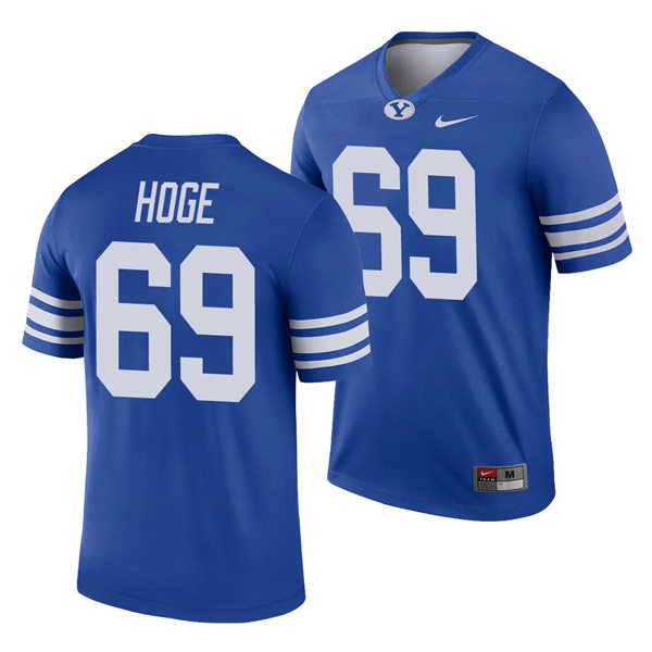 Men's BYU Cougars #69 Tristen Hoge Nike Royal College Football Jersey