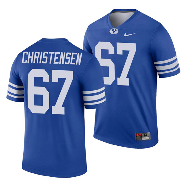 Men's BYU Cougars #67 Brady Christensen Nike Royal College Football Jersey