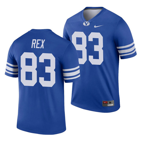 Men's BYU Cougars #83 Isaac Rex Nike Royal College Football Jersey