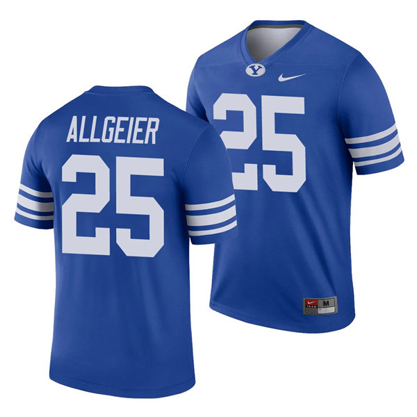 Men's BYU Cougars #25 Tyler Allgeier Nike Royal College Football Jersey