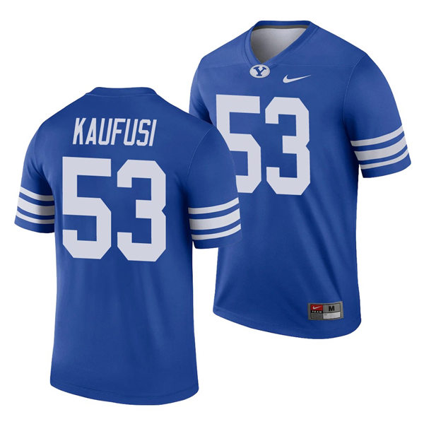 Men's BYU Cougars #53  Isaiah Kaufusi Nike Royal College Football Jersey