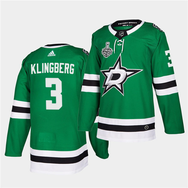 Men Dallas Stars #3 John Klingberg adidas Home Green Jersey