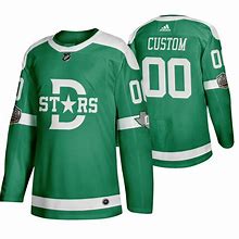 Men's Dallas Stars Custom Adidas Green 2019-20 Winter Classic Jersey