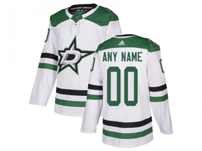 Men's Dallas Stars  White Away adidas Custom Jersey 