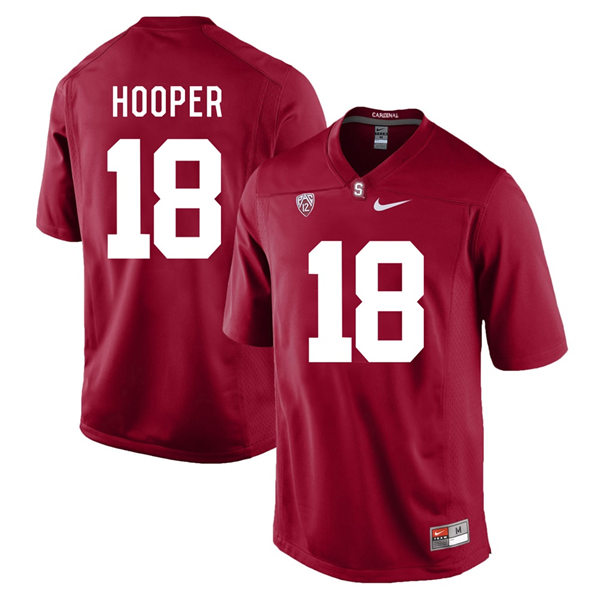 Men's Stanford Cardinal #18 Austin Hooper Nike Cardinal NCAA College Football Game Jersey