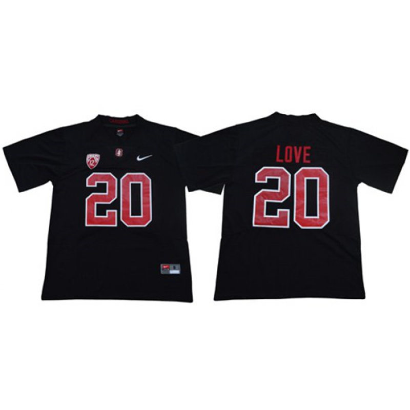 Men's Stanford Cardinal #20 Bryce Love Nike Black NCAA College Football Game Jersey